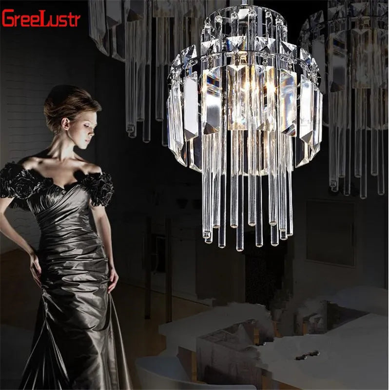 Elegant Crystal LED Chandelier Pendant Ceiling Light