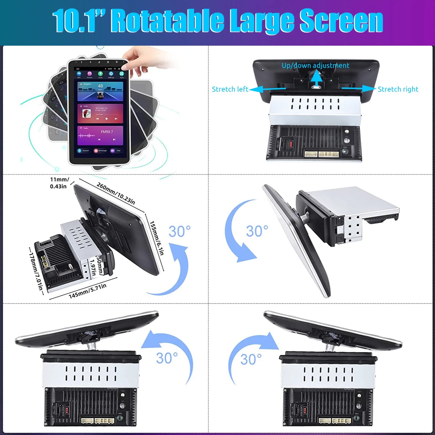 ESSGOO 10.1’’ Android14 Car Stereo GPS