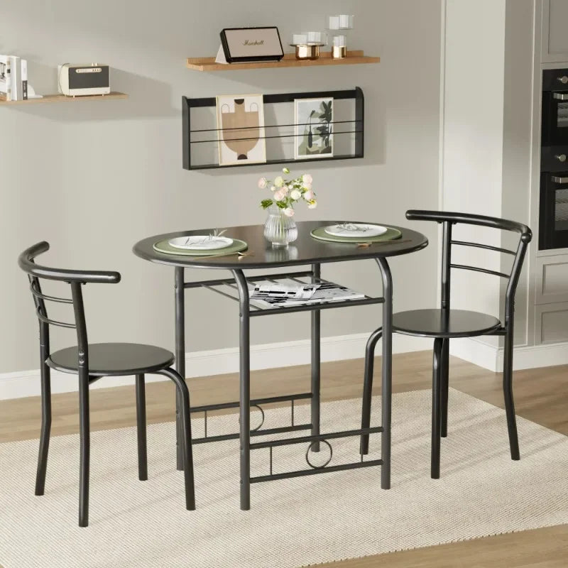 3-Piece Space Saving Kitchen Dining Set