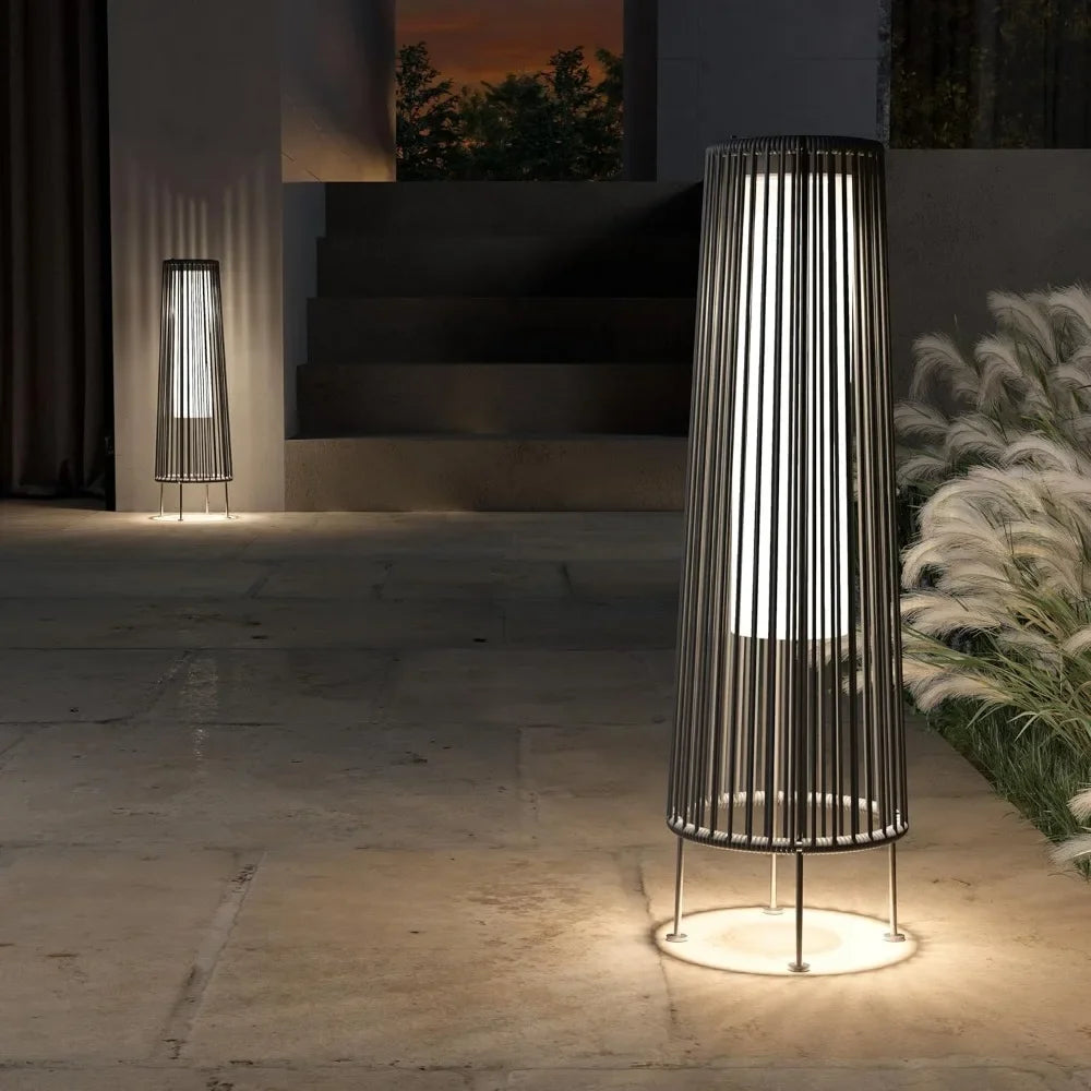 2-Pack Outdoor Solar Floor Lamps Waterproof