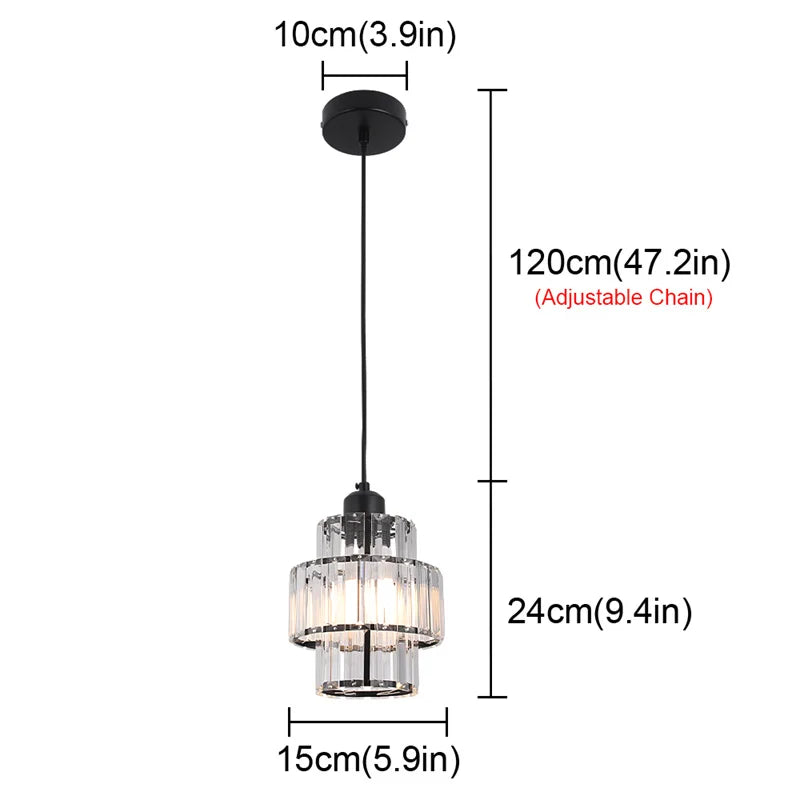 Elegant Crystal LED Chandelier Pendant Ceiling Light