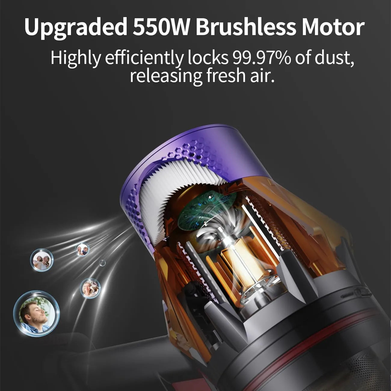 Wireless Vacuum Cleaner 550W Portable Strong Suction