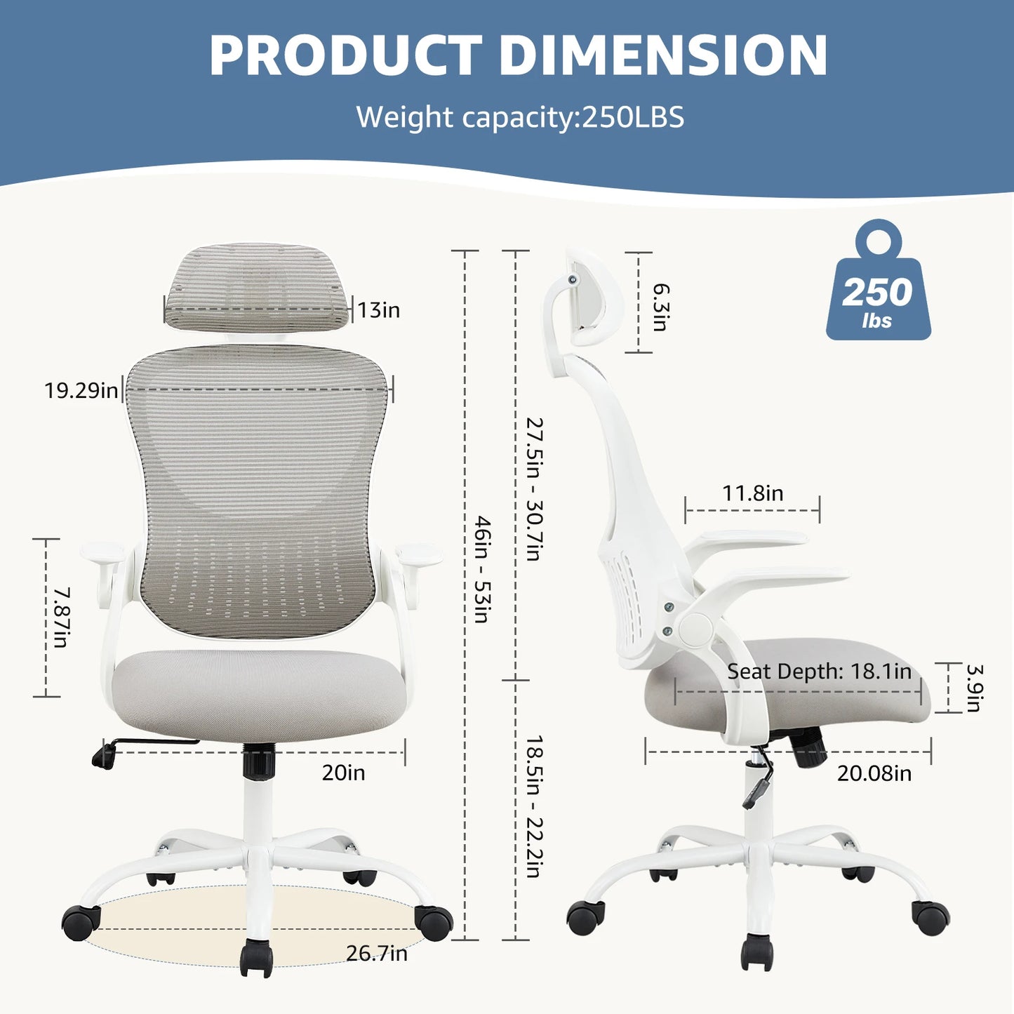 Ergonomic Mesh Office Chair with Lumbar Support