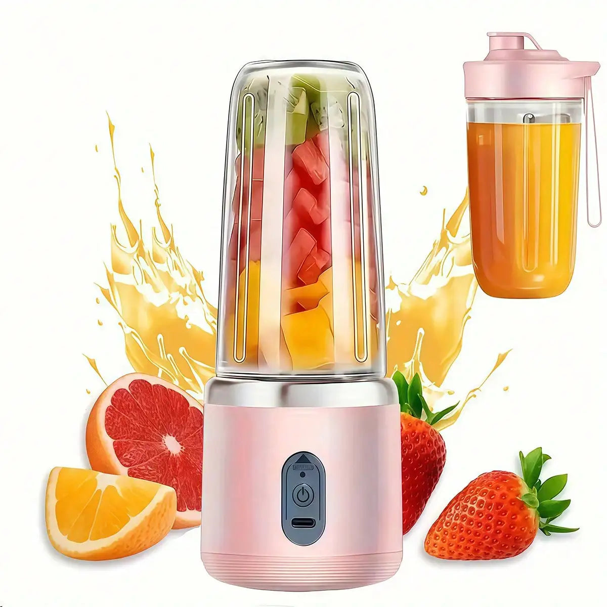 Powerful Portable Blender Juicer with Cup – Smoothie Maker for Fruits & Veggies, Gym & Travel Essential