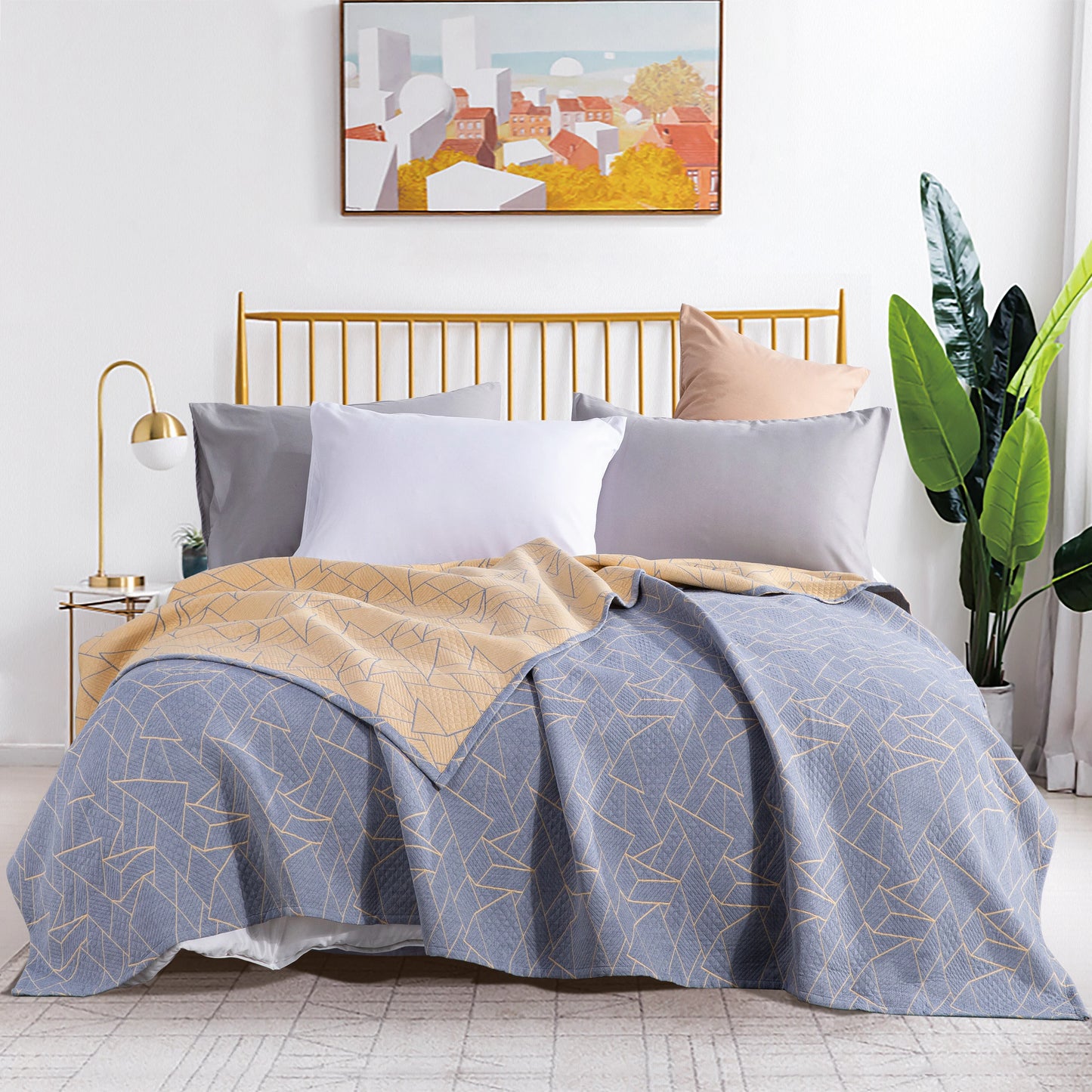 NTBAY Cotton Muslin Lightweight Breathable Bed Blanket