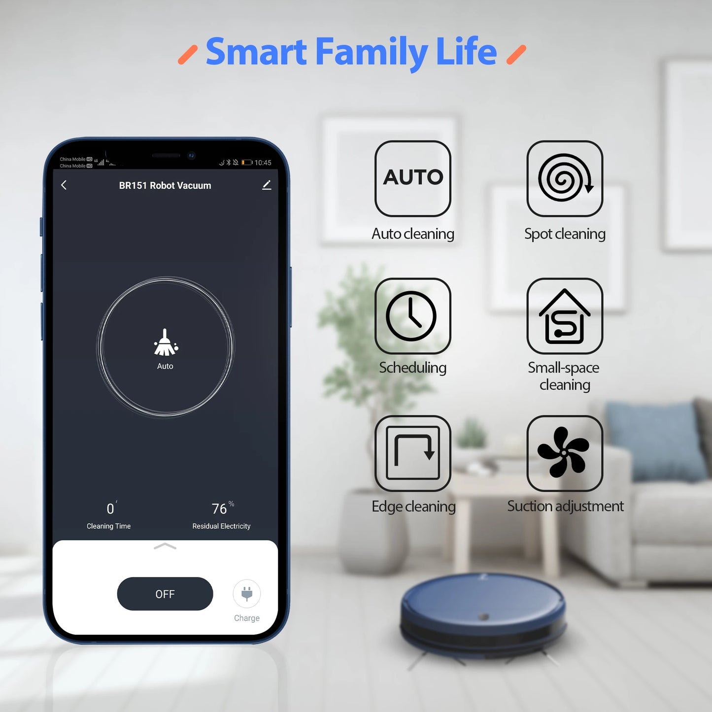 Saerke 2-in-1 Robot Vacuum Mop Cleaner