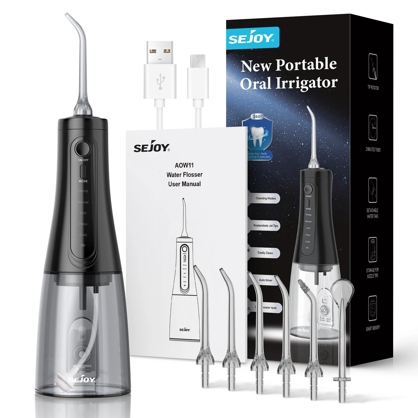Electric Portable Water Flosser Teeth Cleaner