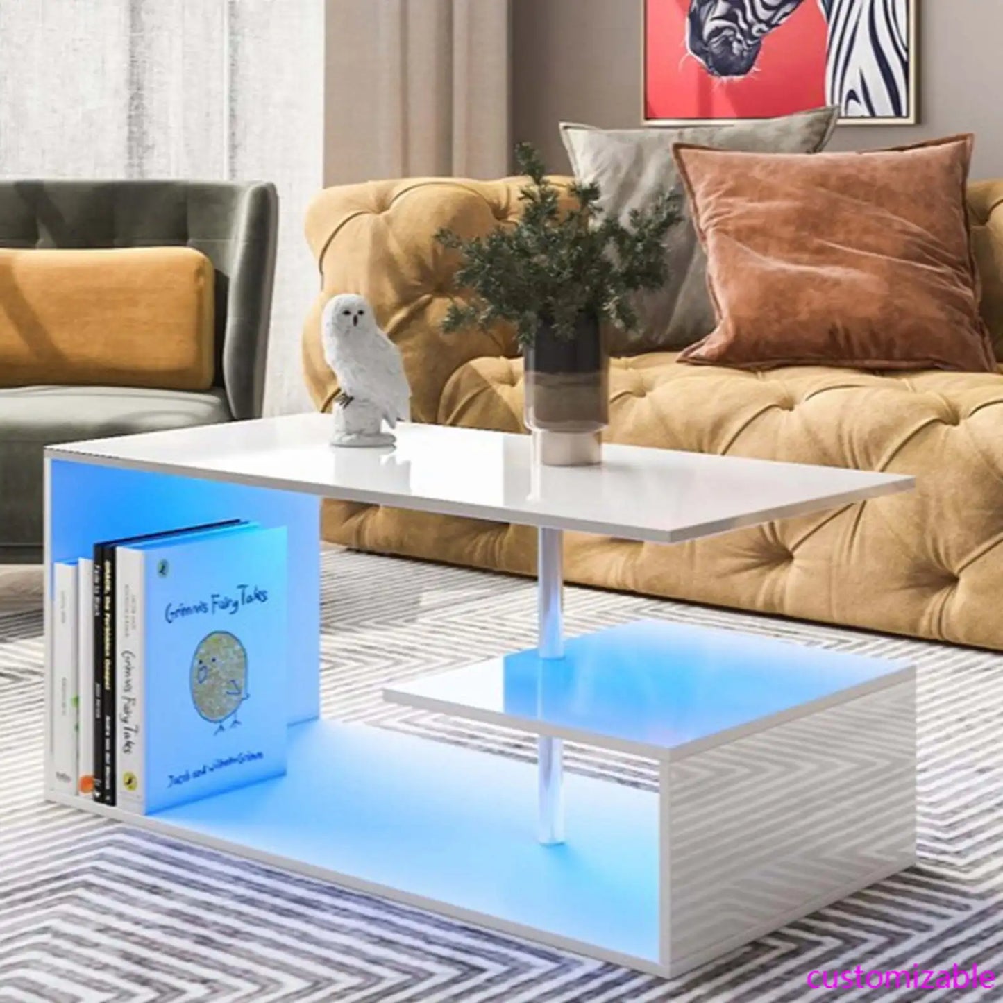 Smart LED Coffee Table with App Control