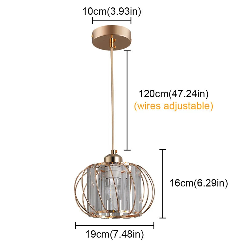 Elegant Crystal LED Chandelier Pendant Ceiling Light