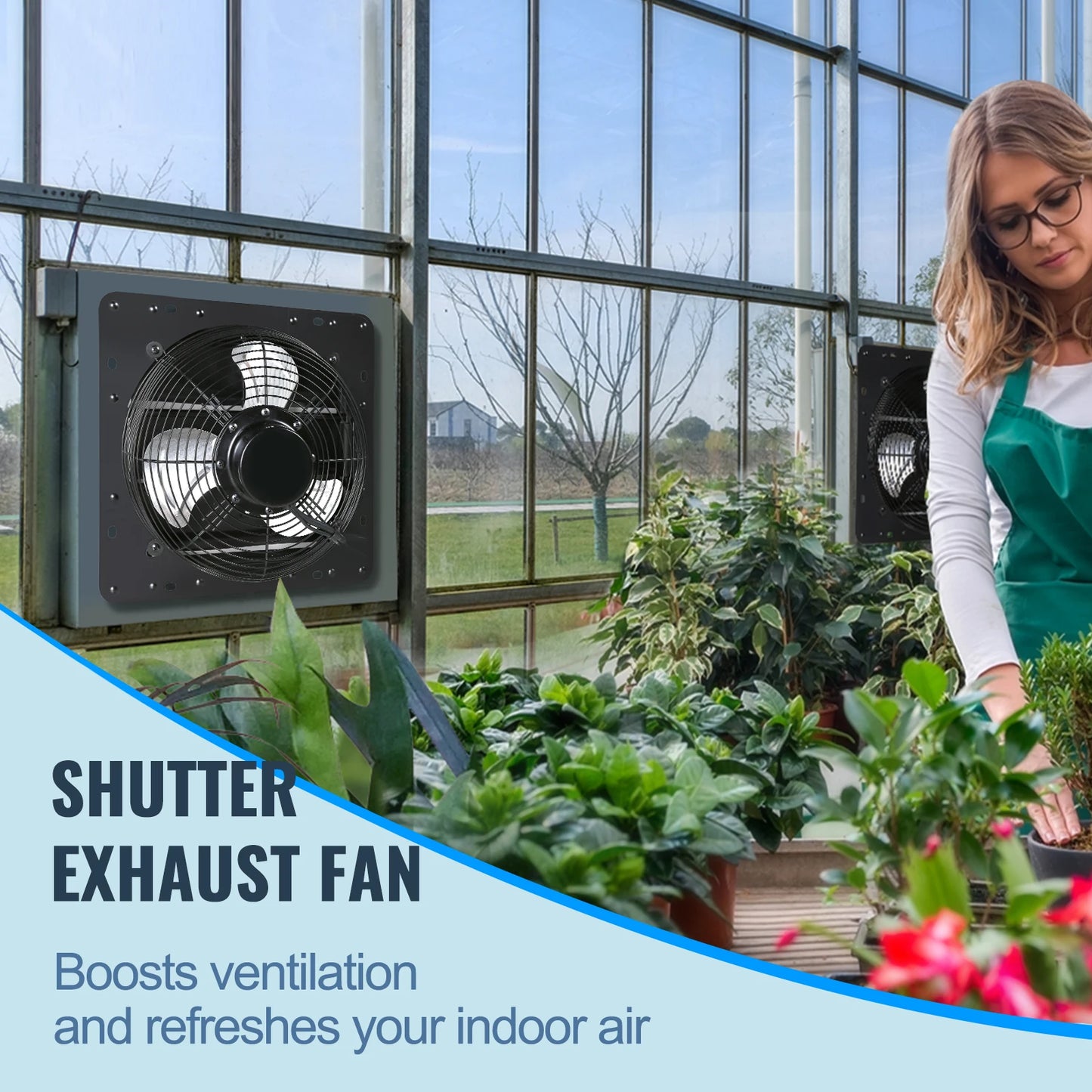 Adjustable Shutter Exhaust Fan for Ventilation Efficiency