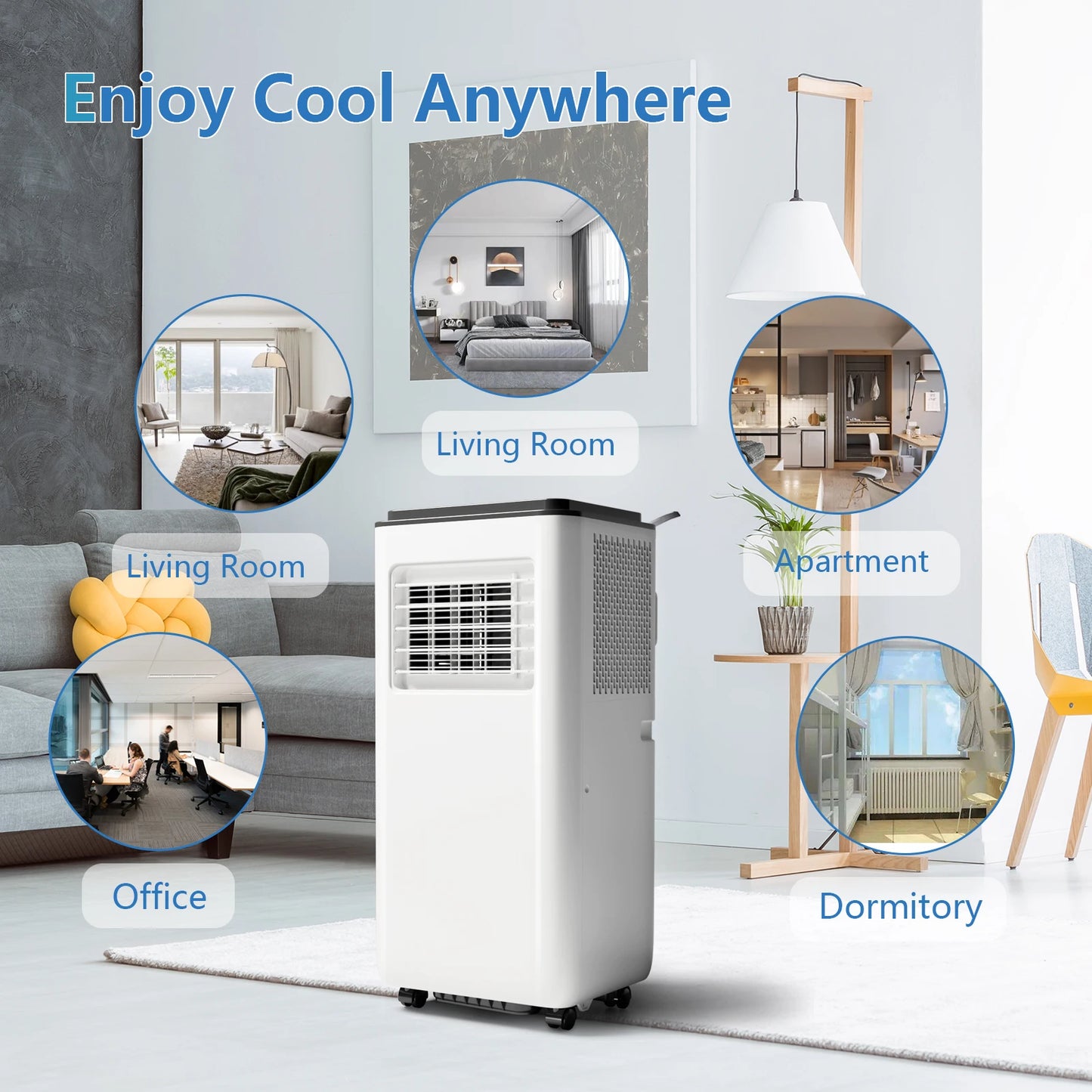 8000 BTU Portable Air Conditioner with Dehumidifier