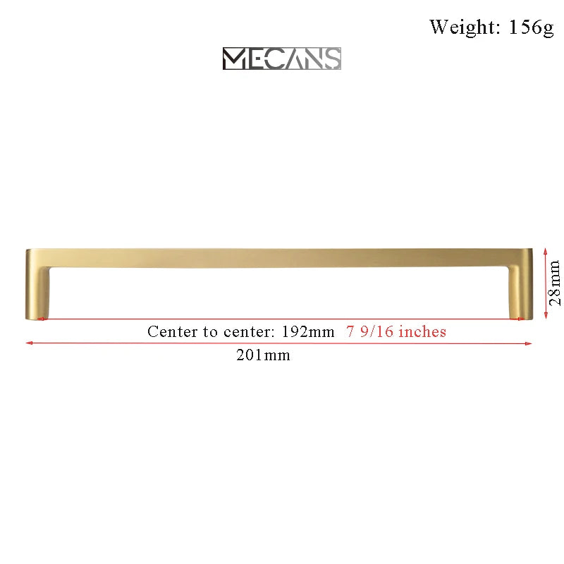 Solid Brass Cabinet Handles & Drawer Pulls – Pure Copper Bar Knobs for Kitchen & Furniture