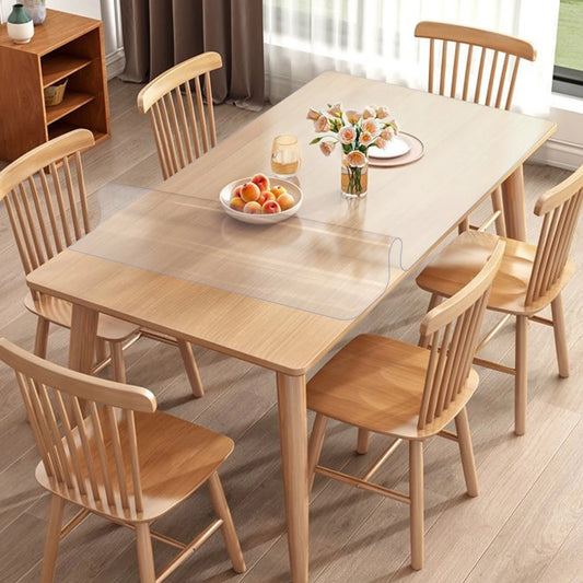 Clear PVC Tablecloth Protector 1.5mm Thick – Waterproof, Oil-Proof Transparent Table Cover for Dining Tables, Kitchen Surfaces & Desk Protection