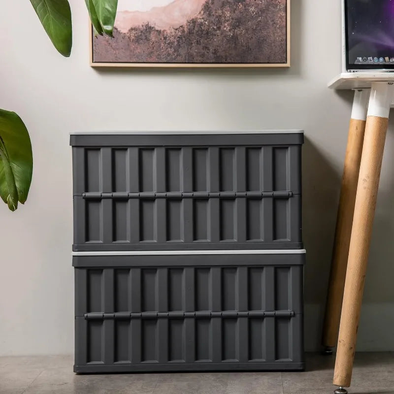 Citylife 64L Collapsible Plastic Storage Bins with Lids