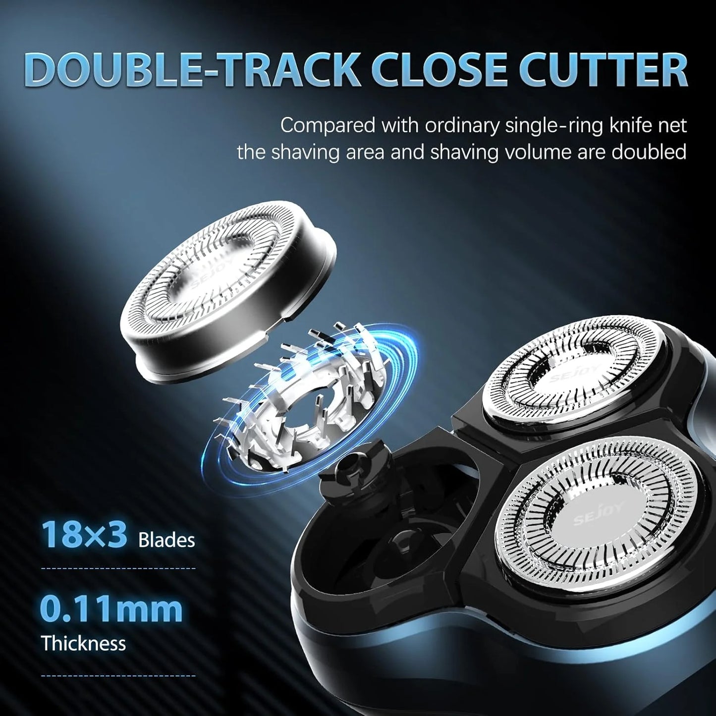 Sejoy Rechargeable Electric Razor for Men Shaving