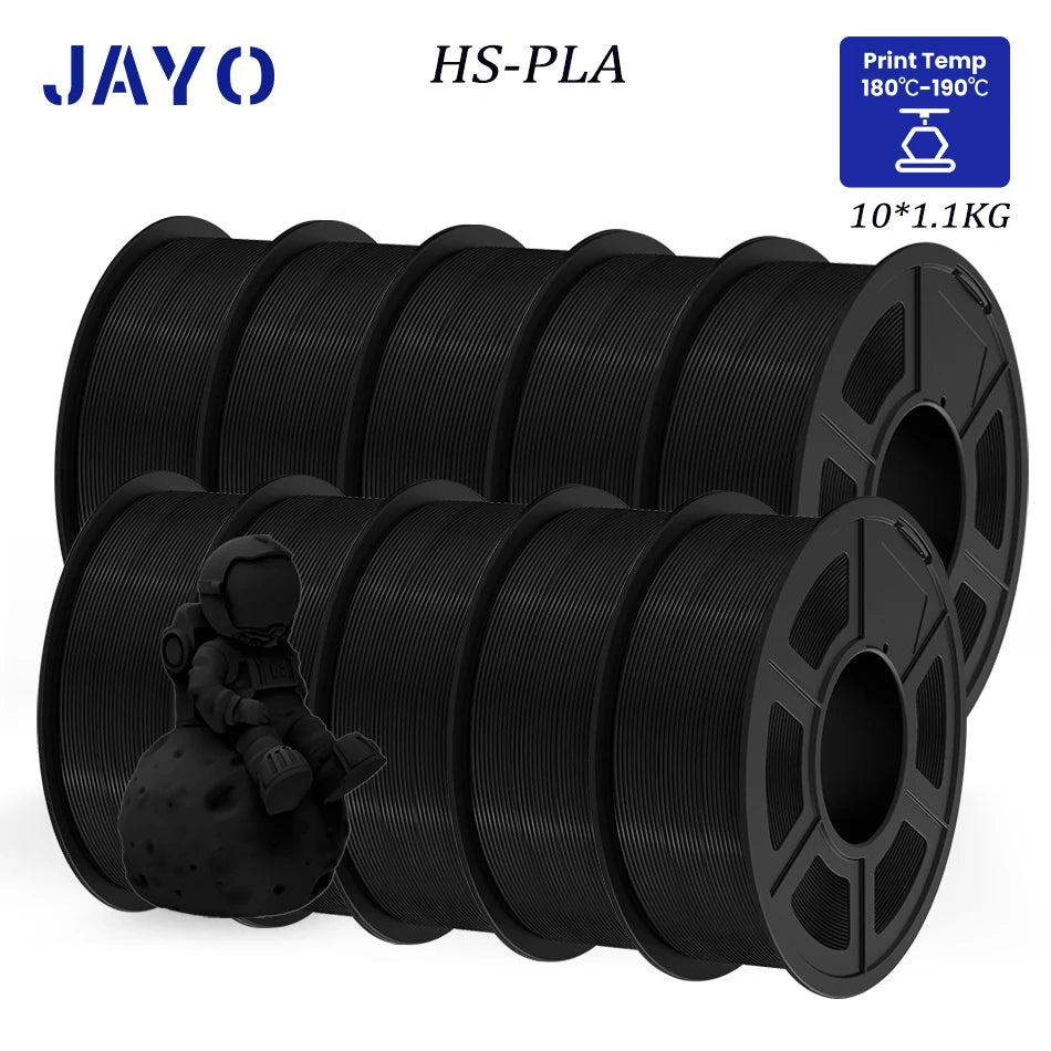 10 Rolls Black Smooth 3D Printer Filament