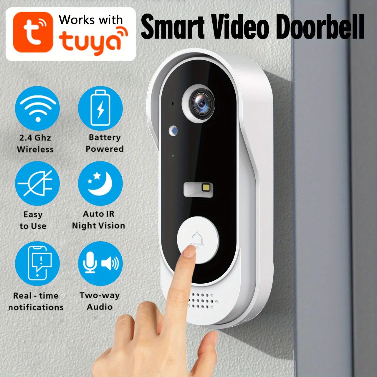 Tuya WiFi Video Doorbell with Camera