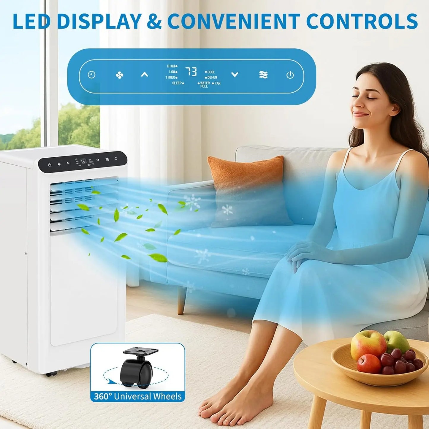 8,000/10,000 BTU Portable Air Conditioner Unit
