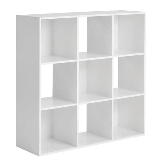 9-Cube Storage Organizer White Multi-Functional Shelves