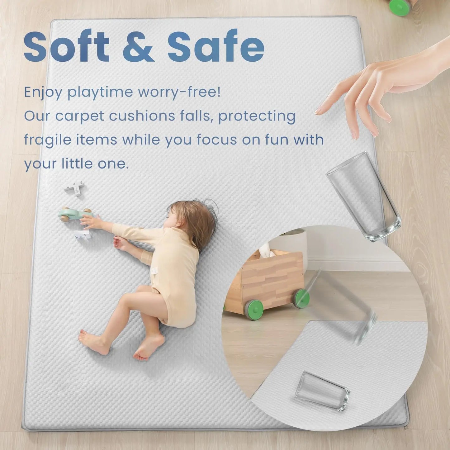 Large Thick Baby Play Mat for Toddlers