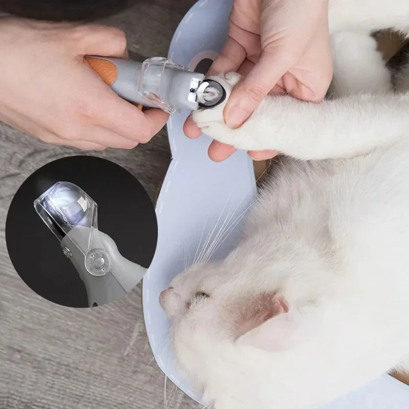 LED Pet Nail Clippers with Light – Safe Dog & Cat Nail Trimmer Scissors for Grooming, Precision Claw Care Tool with Built-In LED for Easy Pet Maintenance