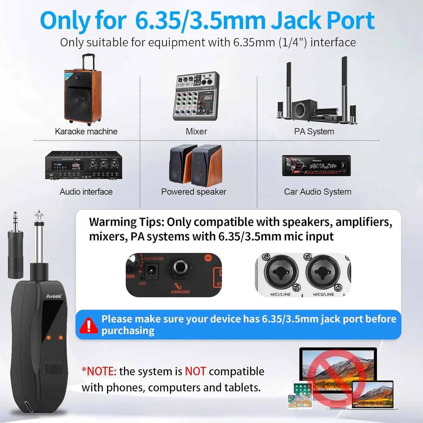 Aveek Wireless Rechargeable Karaoke Microphone Set