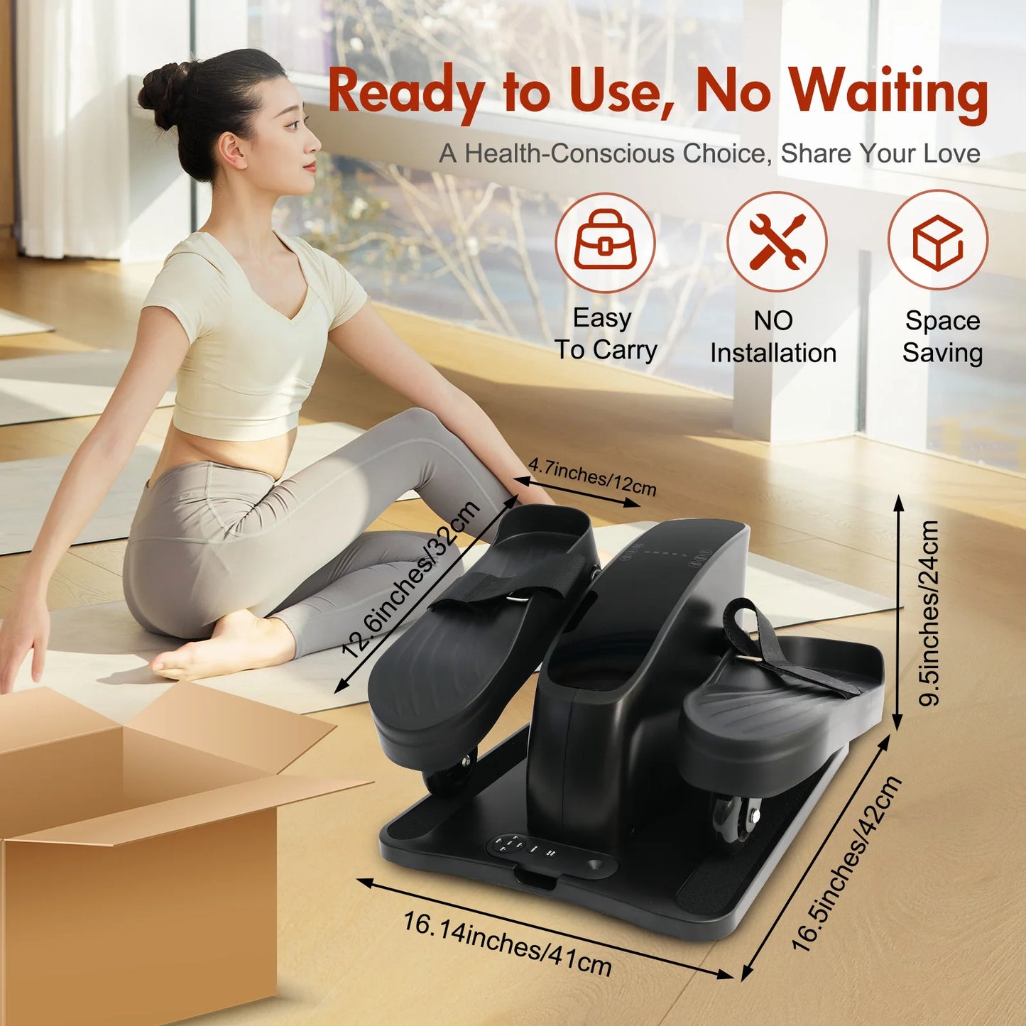 Electric Under Desk Elliptical Pedal Exerciser Machine