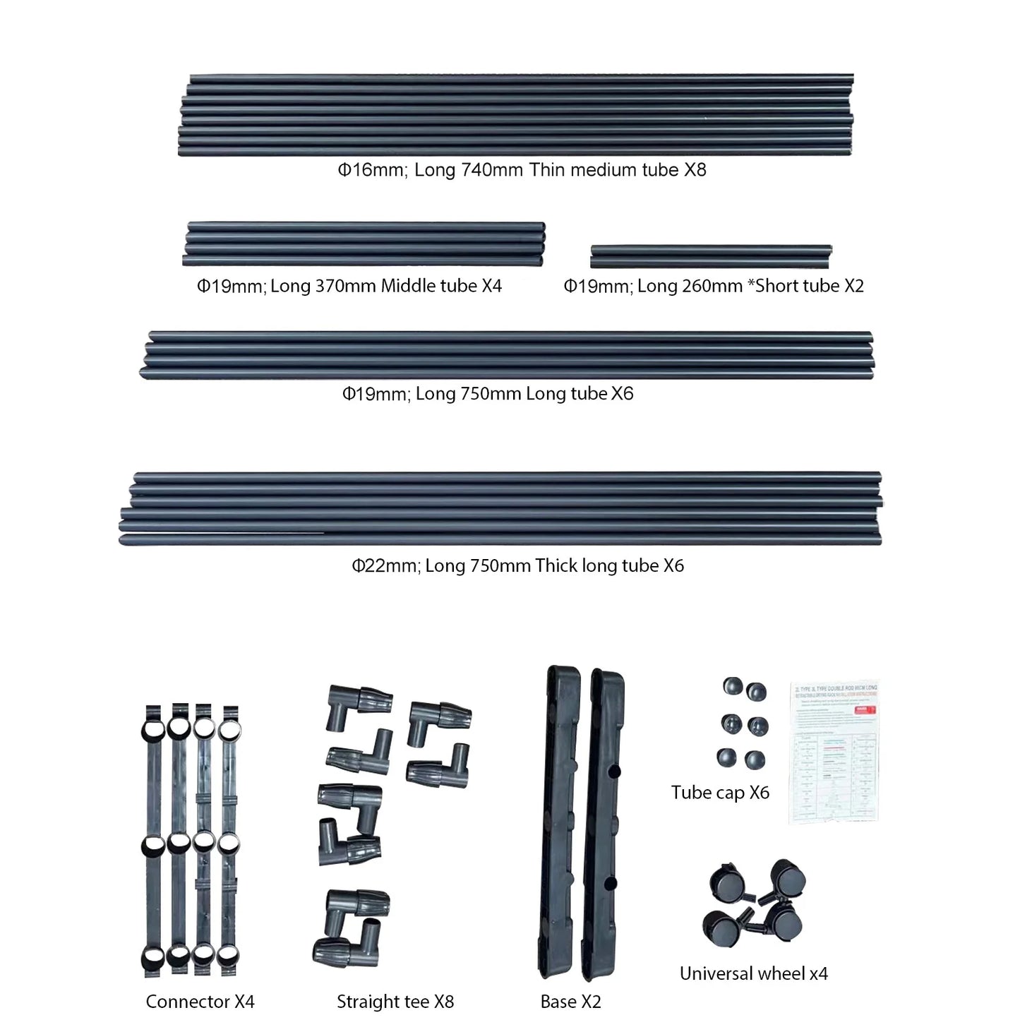 Heavy Duty Double Rail Clothes Garment Rack