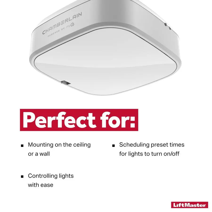 MyQ Smart LED Garage Light Ceiling Wall Light with Motion Sensor and Remote Control Works with Alert to Close