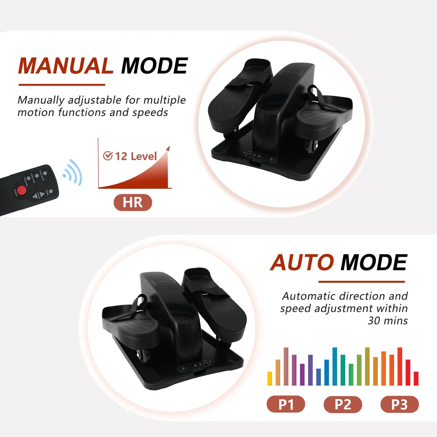 Electric Under Desk Elliptical Pedal Exerciser Machine