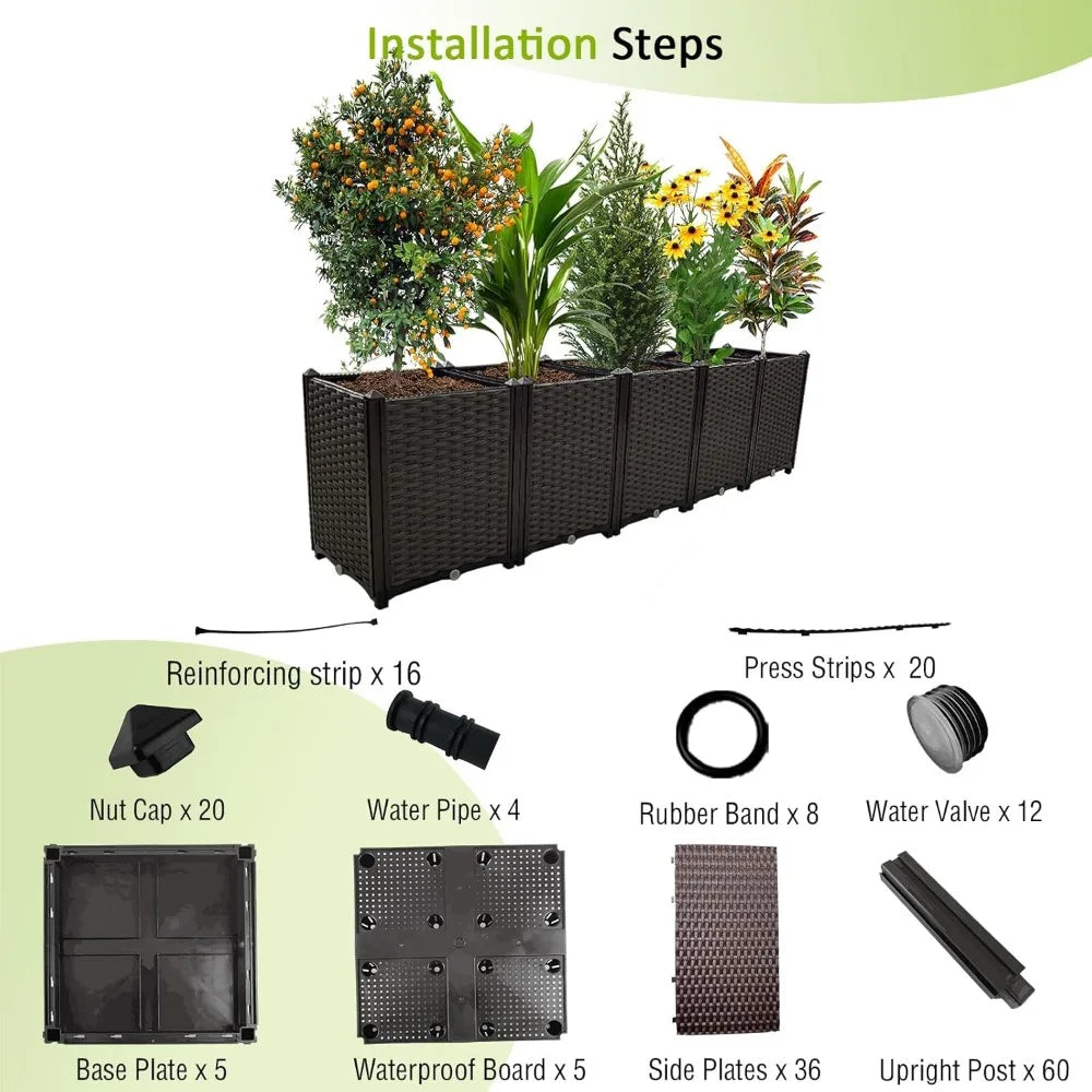 Large Elevated Planters for Outdoor Gardening