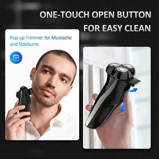 Waterproof 2-in-1 Electric Shaver Beard Trimmer
