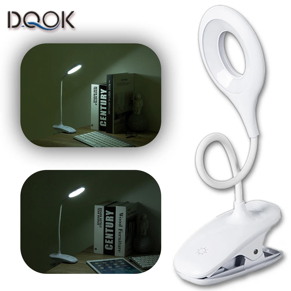 LED Desk Lamp Stepless Dimmable Touch Foldable Table Lamp Eye Protection Night Light Bedside Reading Lamp