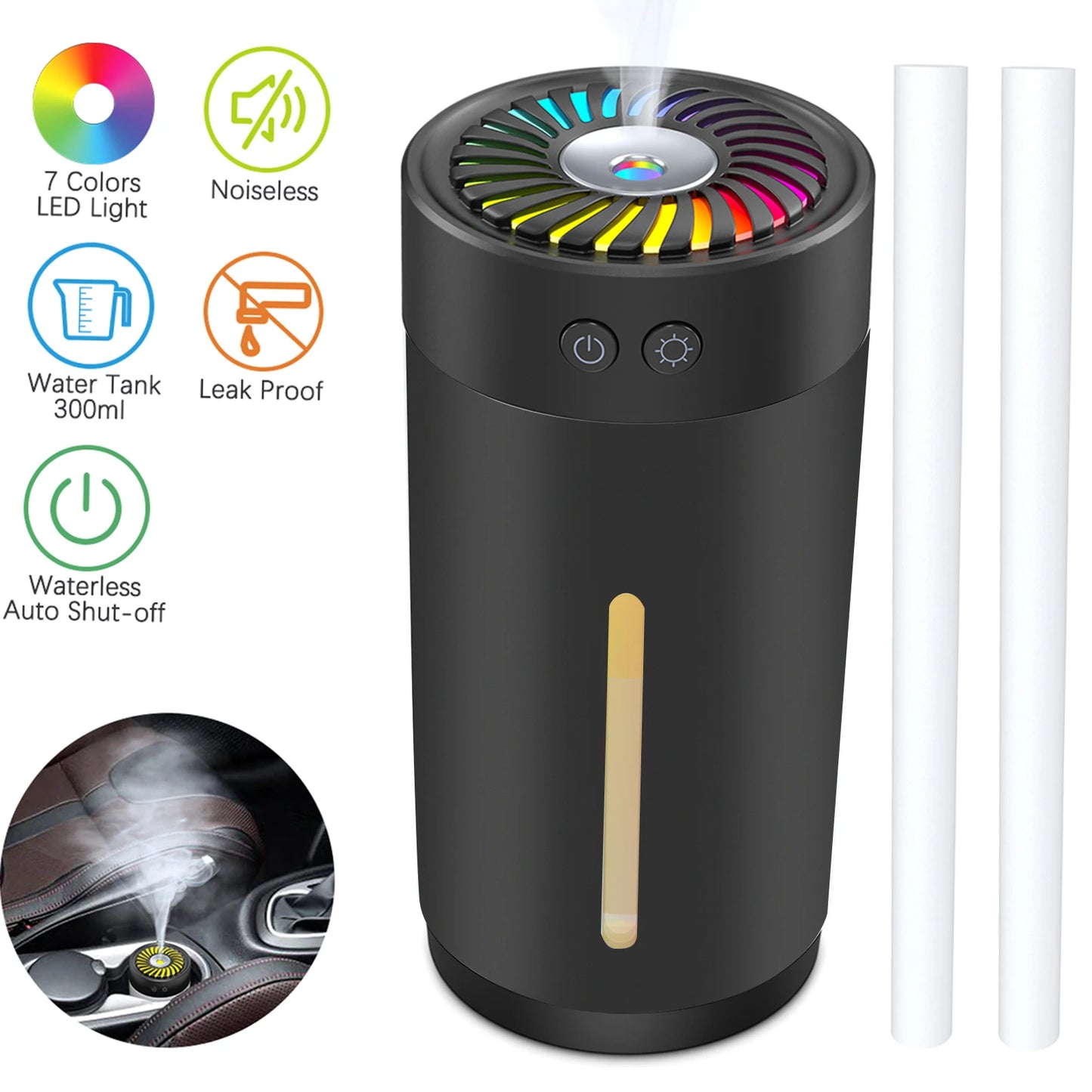 Mini USB Ultrasonic Humidifier with LED
