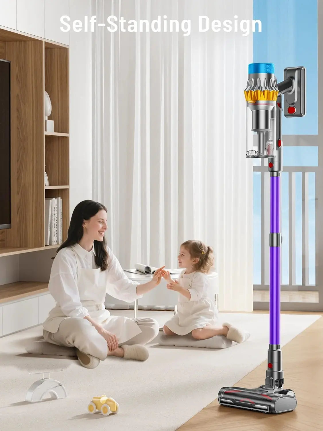 VAKERR X15 Pro Cordless Vacuum Cleaner – 65KPa Powerful Stick Vacuum with 650W Motor, 70-Min Runtime, Pet Hair Removal for Carpet & Hard Floors