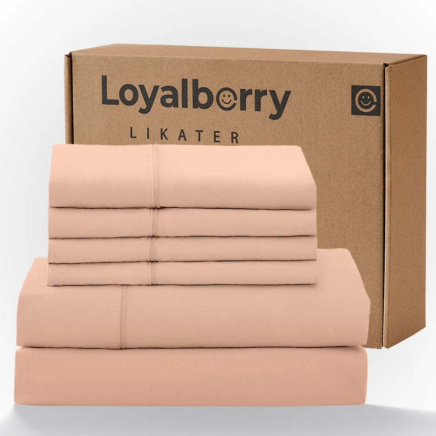 Queen Size 4-Piece Bedding Set – Ultra Soft Double-Brushed Microfiber Bed Sheets with Deep Pocket Fitted Sheet (Fits Mattresses Up to 18"), Easy Care Hotel Luxury Bedding
