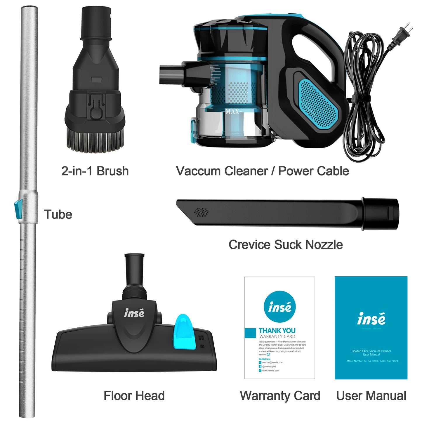 NSE I5 Corded Stick Vacuum Cleaner
