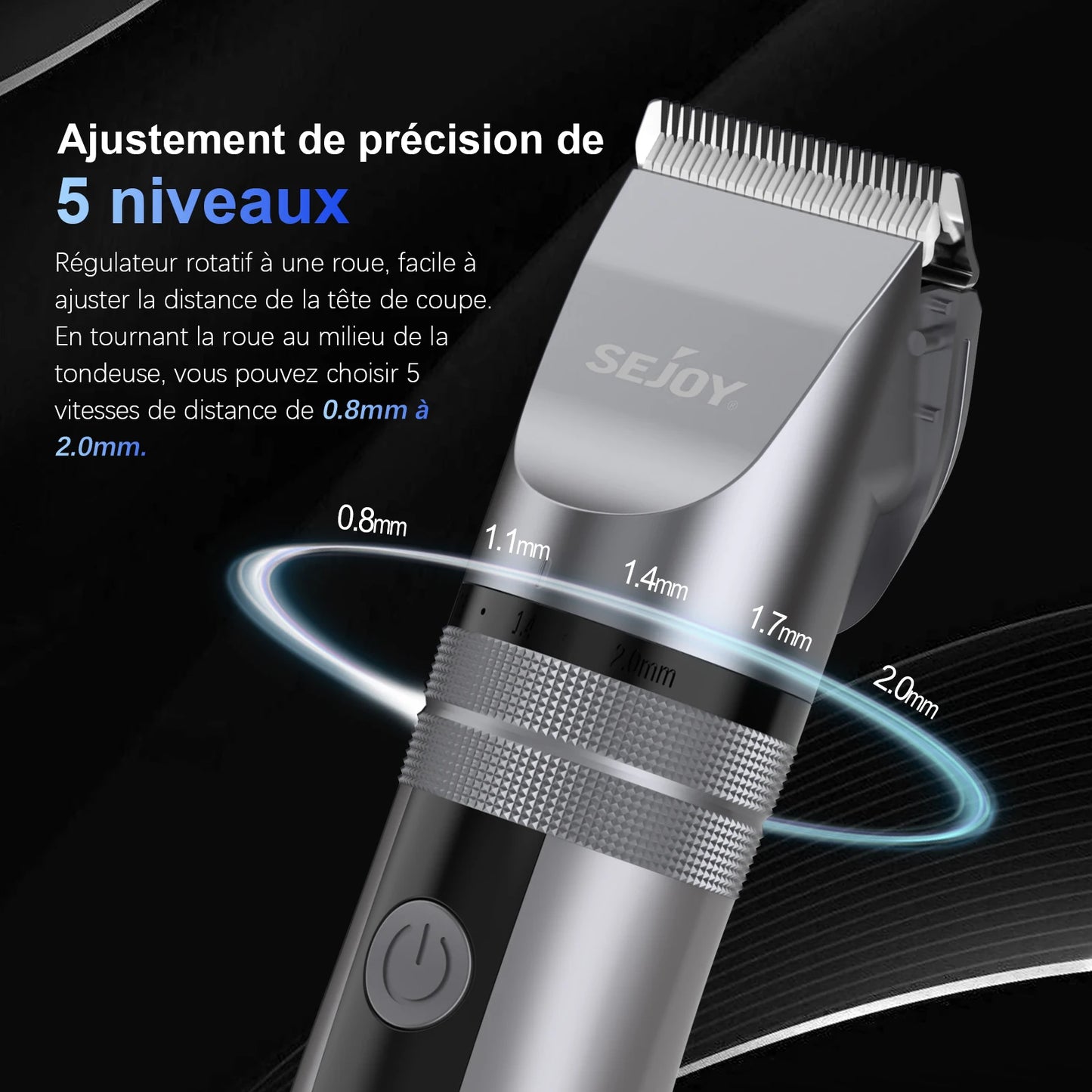 Sejoy Professional Hair Clippers Rechargeable Grooming Kit"