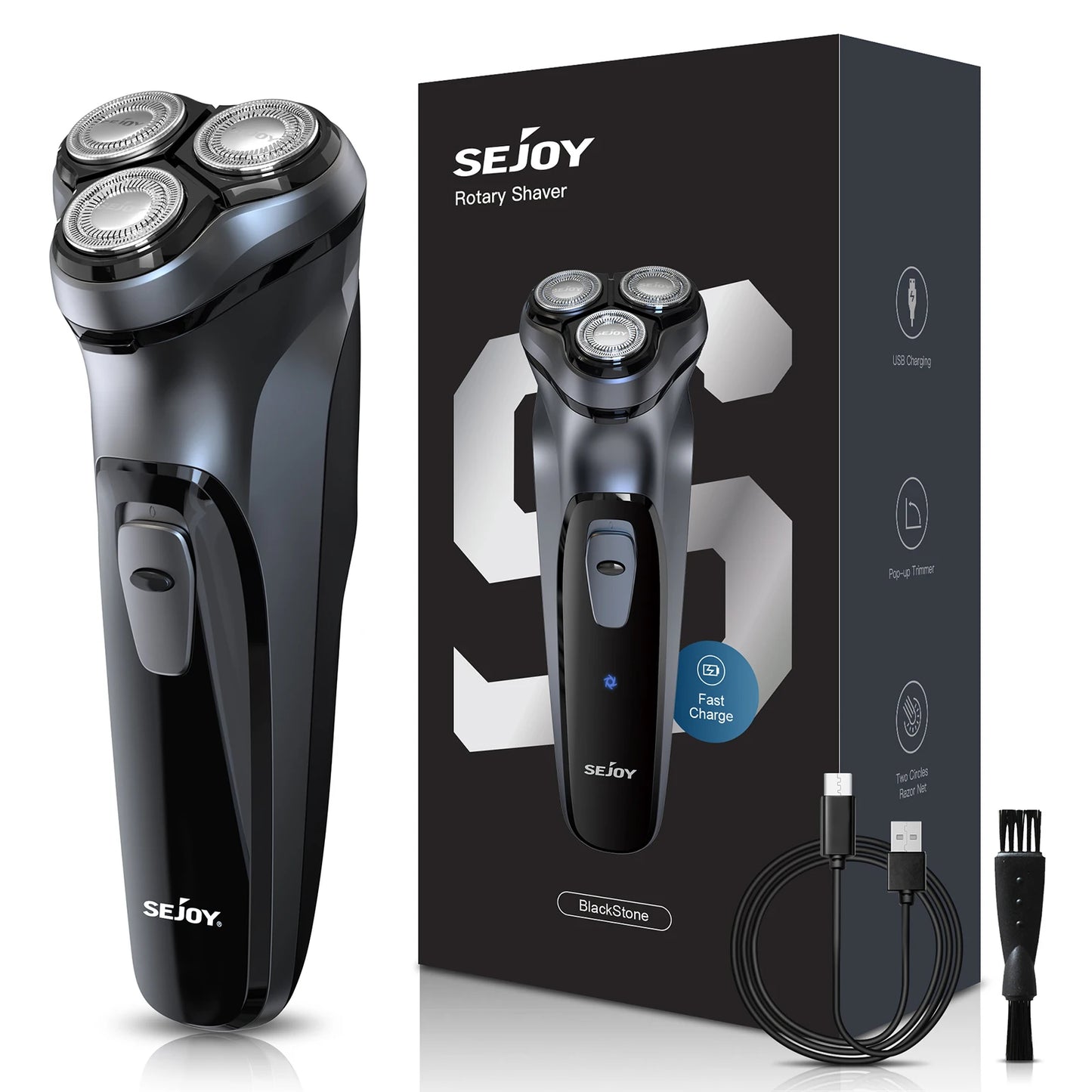 Sejoy 2-in-1 3D Electric Rotary Shaver