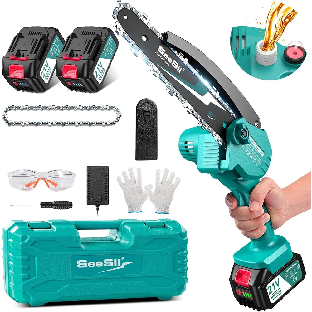 Cordless 8 Inch Electric Chainsaw Wood Cutter