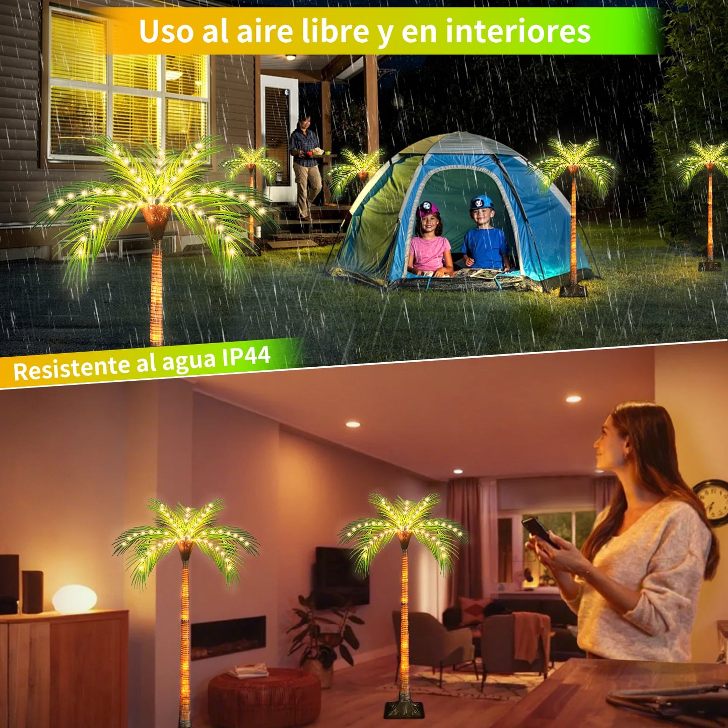 Solar LED Palm Tree Light for Outdoors