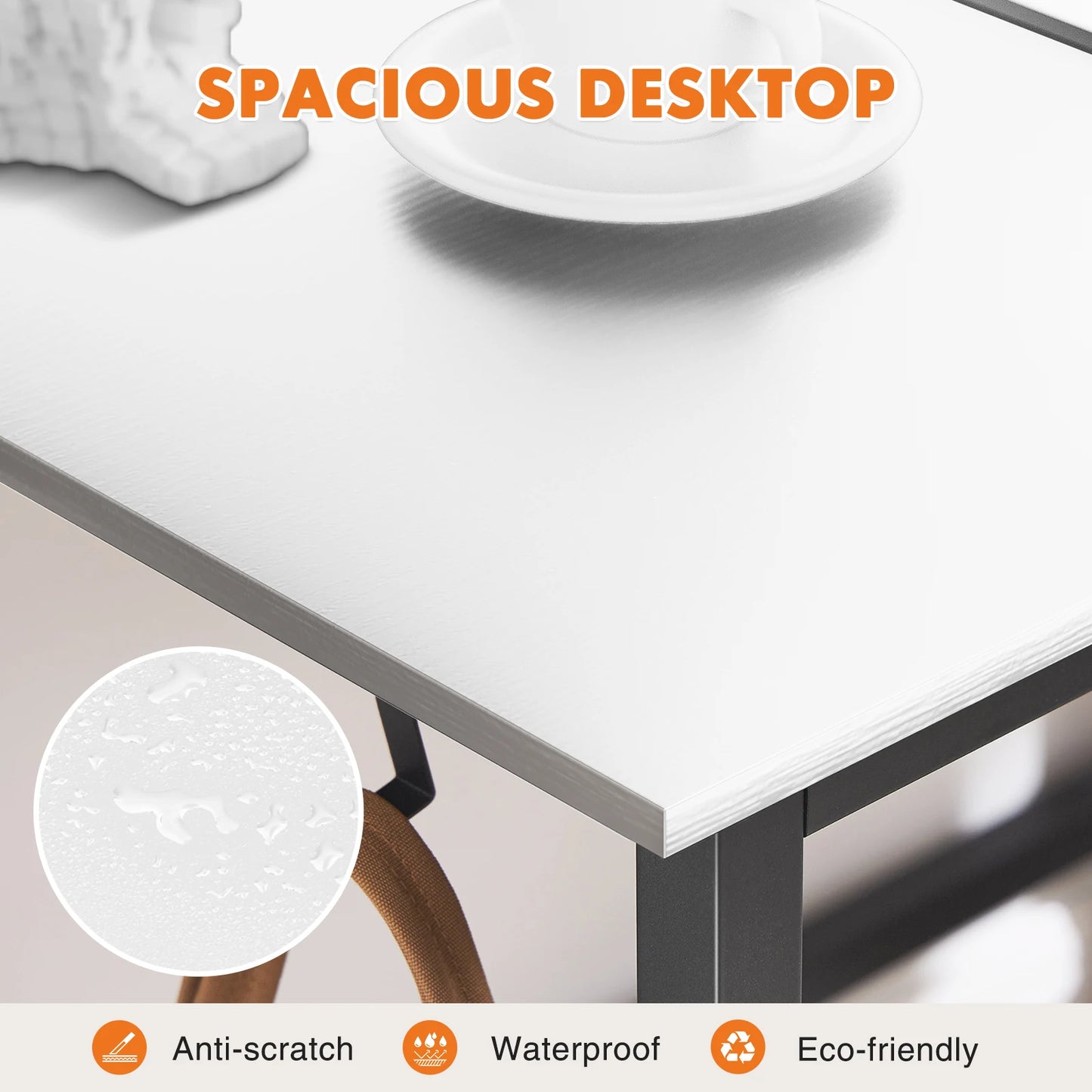 Modern Computer Desk with Headphone Hook
