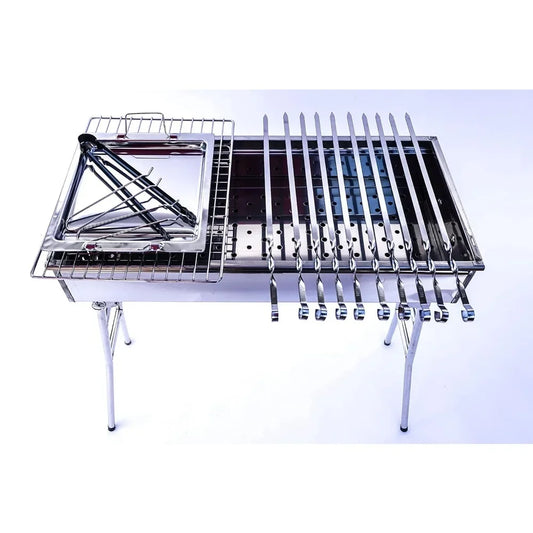 Stainless Steel Charcoal Grill for Shish Kababs