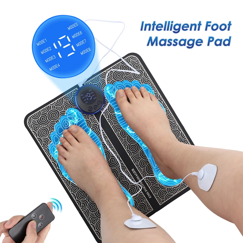 Electric EMS Foot Massager Pad with Modes
