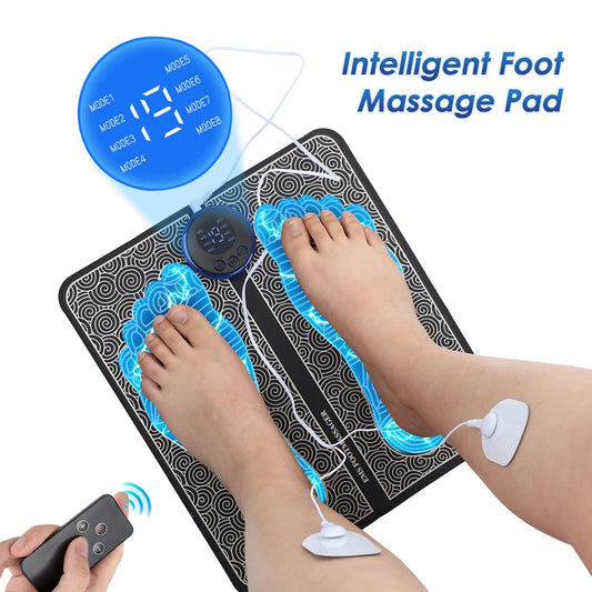 Electric EMS Foot Massager Pad with Modes