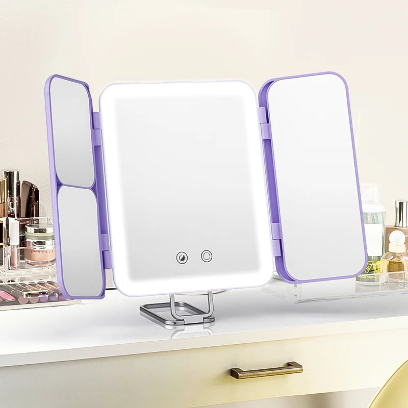 Rechargeable LED Makeup Mirror with Adjustable Lighting