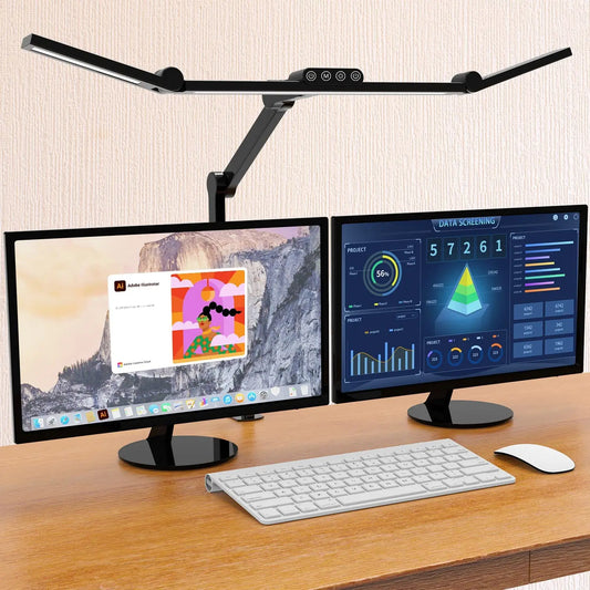LED Clamp Desk Lamp with Auto Dimming