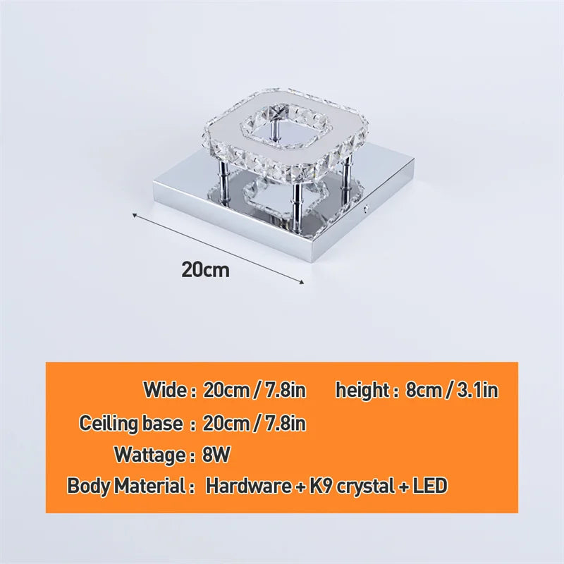 Modern Crystal Chandelier LED Pendant Light