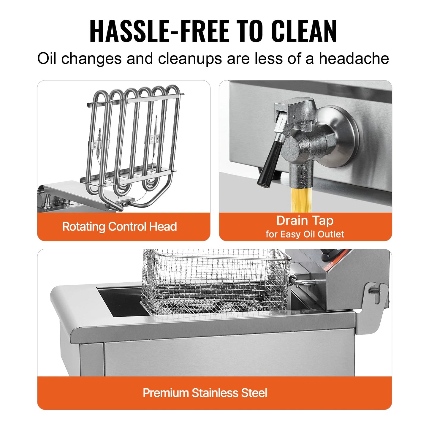 SucceBuy 12L Dual Tank Electric Deep Fryer