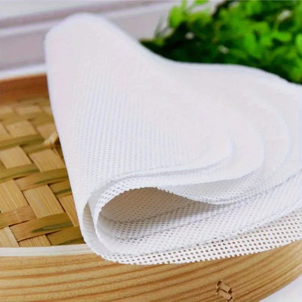 3PCS Reusable Silicone Steamer Liners – Non-Stick Round Steaming Mats for Bamboo Steamers, Heat-Resistant Kitchen Cooking Accessories